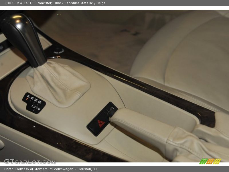 Black Sapphire Metallic / Beige 2007 BMW Z4 3.0i Roadster