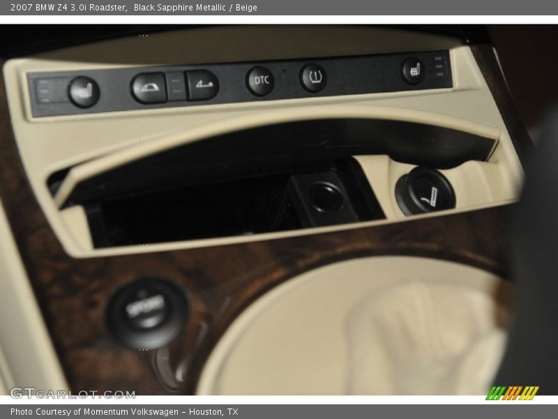 Black Sapphire Metallic / Beige 2007 BMW Z4 3.0i Roadster