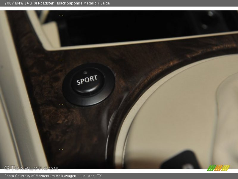 Black Sapphire Metallic / Beige 2007 BMW Z4 3.0i Roadster