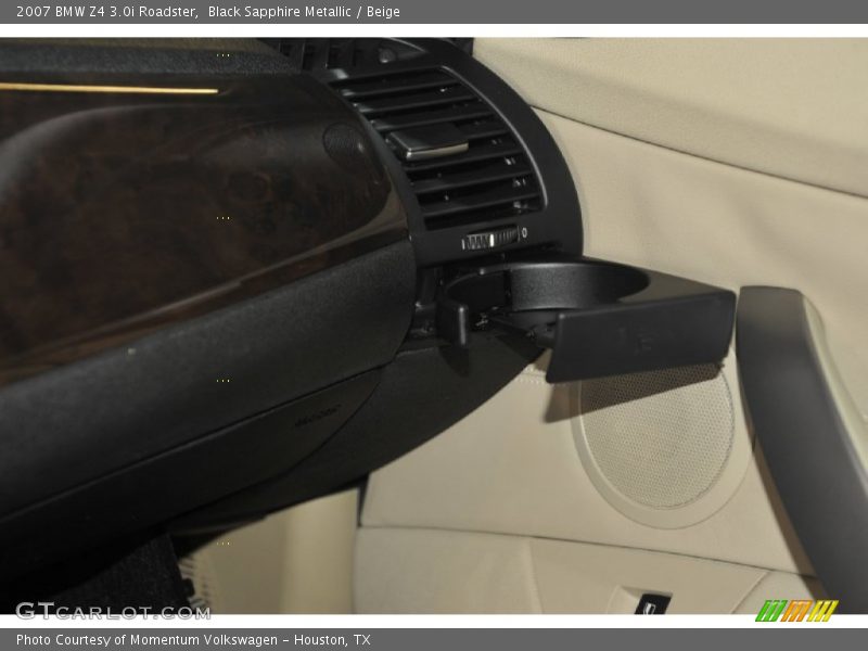 Black Sapphire Metallic / Beige 2007 BMW Z4 3.0i Roadster