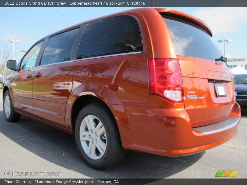 Copperhead Pearl / Black/Light Graystone 2012 Dodge Grand Caravan Crew