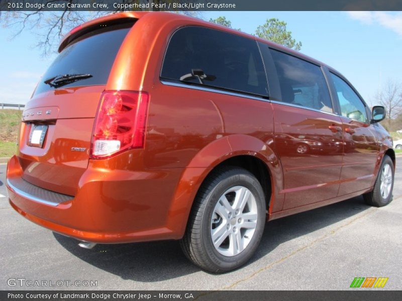 Copperhead Pearl / Black/Light Graystone 2012 Dodge Grand Caravan Crew