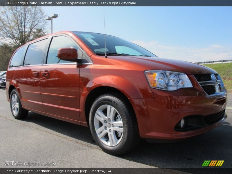 Copperhead Pearl / Black/Light Graystone 2012 Dodge Grand Caravan Crew
