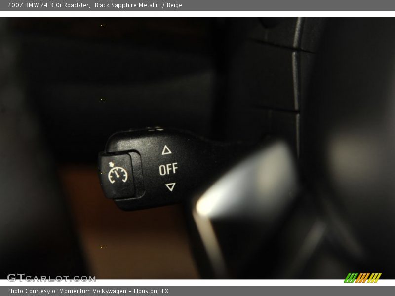 Black Sapphire Metallic / Beige 2007 BMW Z4 3.0i Roadster