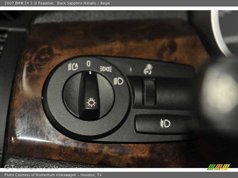 Black Sapphire Metallic / Beige 2007 BMW Z4 3.0i Roadster