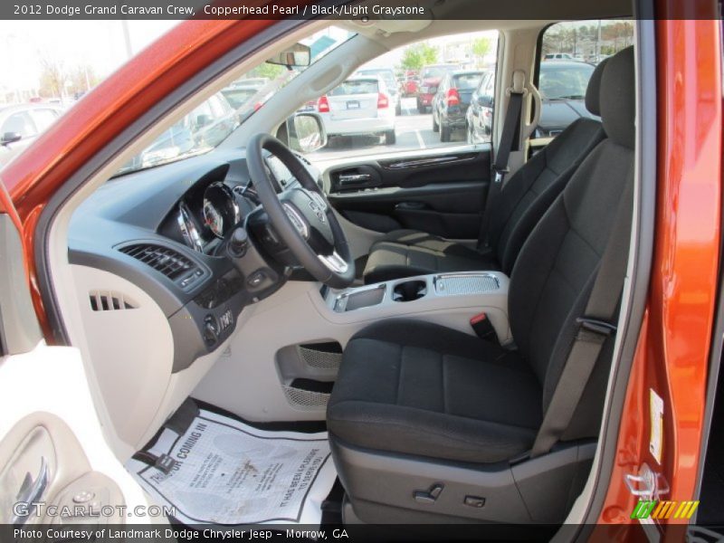 Copperhead Pearl / Black/Light Graystone 2012 Dodge Grand Caravan Crew