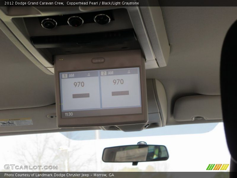 Copperhead Pearl / Black/Light Graystone 2012 Dodge Grand Caravan Crew