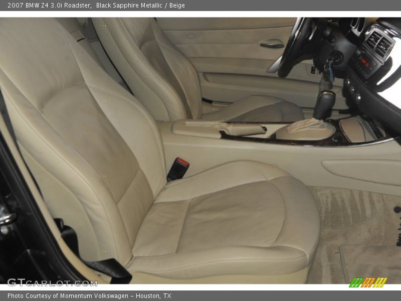 Black Sapphire Metallic / Beige 2007 BMW Z4 3.0i Roadster