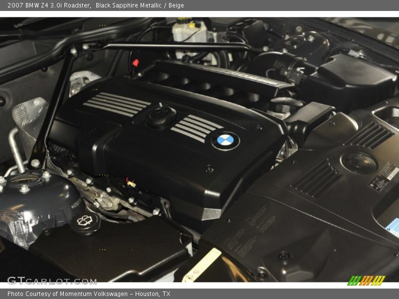 Black Sapphire Metallic / Beige 2007 BMW Z4 3.0i Roadster