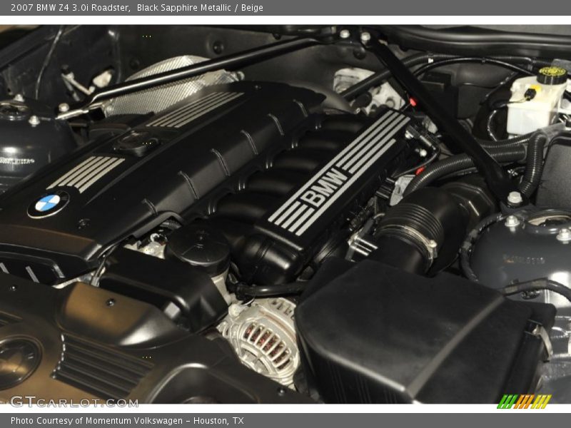 Black Sapphire Metallic / Beige 2007 BMW Z4 3.0i Roadster