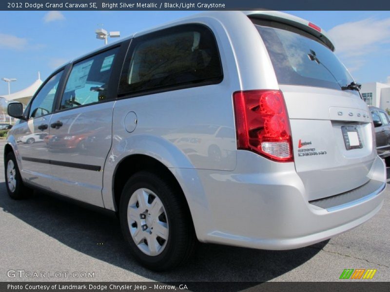 Bright Silver Metallic / Black/Light Graystone 2012 Dodge Grand Caravan SE