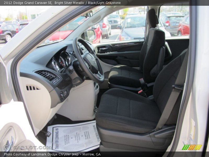 Bright Silver Metallic / Black/Light Graystone 2012 Dodge Grand Caravan SE