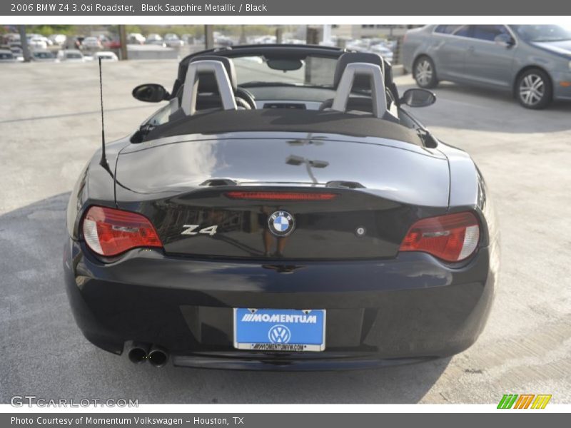 Black Sapphire Metallic / Black 2006 BMW Z4 3.0si Roadster