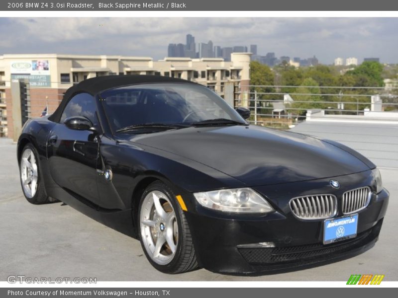 Black Sapphire Metallic / Black 2006 BMW Z4 3.0si Roadster