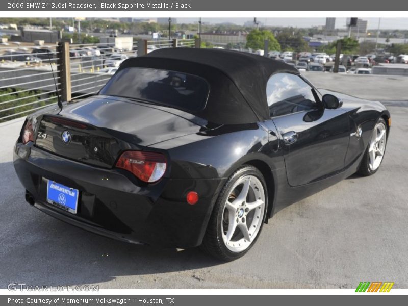 Black Sapphire Metallic / Black 2006 BMW Z4 3.0si Roadster