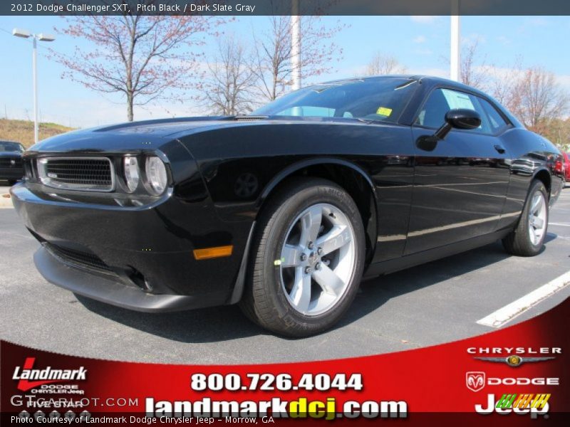 Pitch Black / Dark Slate Gray 2012 Dodge Challenger SXT