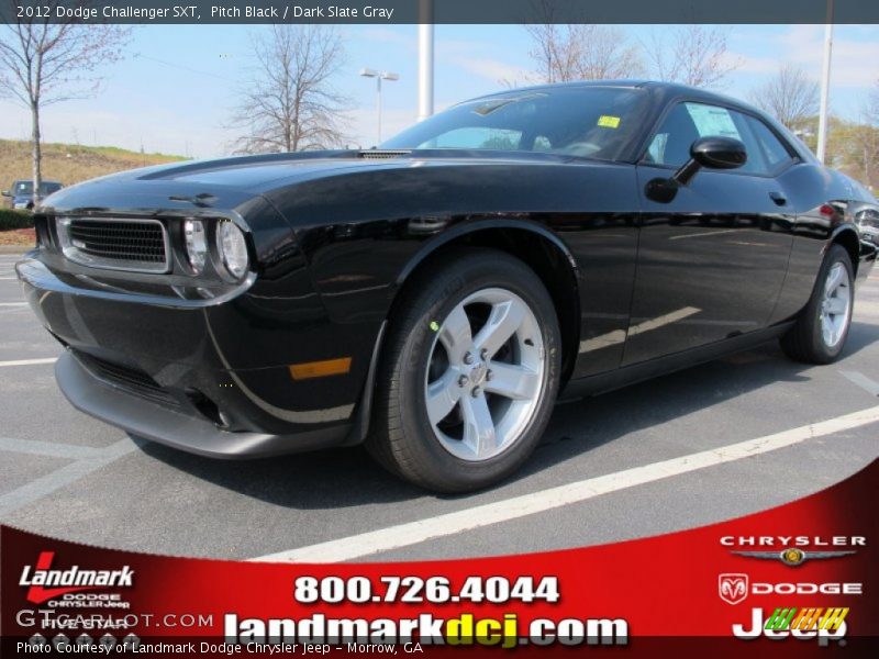Pitch Black / Dark Slate Gray 2012 Dodge Challenger SXT