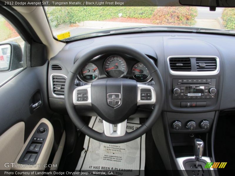 Tungsten Metallic / Black/Light Frost Beige 2012 Dodge Avenger SXT
