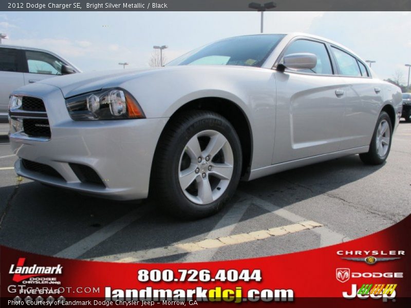 Bright Silver Metallic / Black 2012 Dodge Charger SE