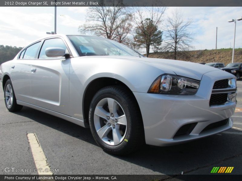 Bright Silver Metallic / Black 2012 Dodge Charger SE