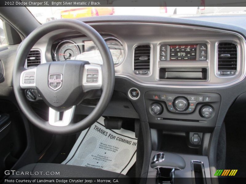 Bright Silver Metallic / Black 2012 Dodge Charger SE