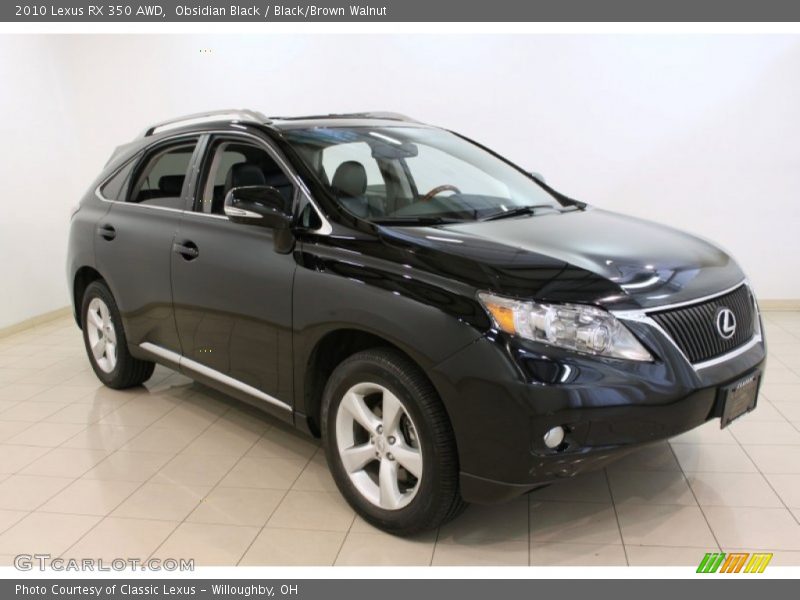 Obsidian Black / Black/Brown Walnut 2010 Lexus RX 350 AWD