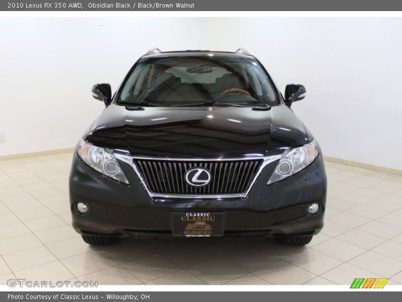 Obsidian Black / Black/Brown Walnut 2010 Lexus RX 350 AWD