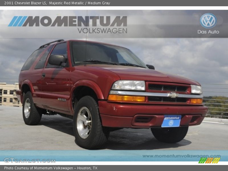 Majestic Red Metallic / Medium Gray 2001 Chevrolet Blazer LS