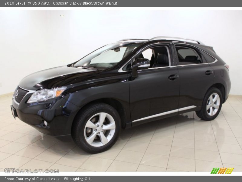 Obsidian Black / Black/Brown Walnut 2010 Lexus RX 350 AWD