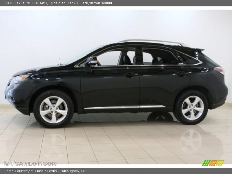 Obsidian Black / Black/Brown Walnut 2010 Lexus RX 350 AWD