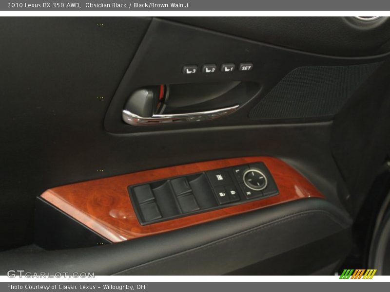 Obsidian Black / Black/Brown Walnut 2010 Lexus RX 350 AWD