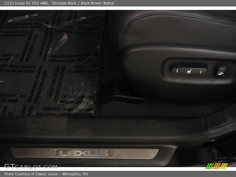 Obsidian Black / Black/Brown Walnut 2010 Lexus RX 350 AWD