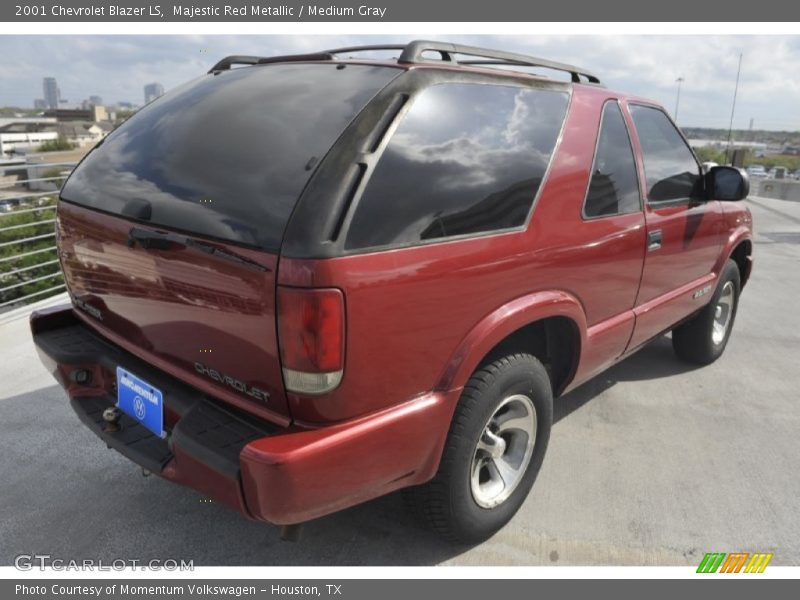 Majestic Red Metallic / Medium Gray 2001 Chevrolet Blazer LS