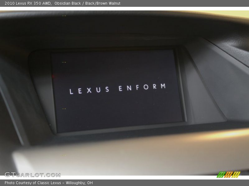 Obsidian Black / Black/Brown Walnut 2010 Lexus RX 350 AWD