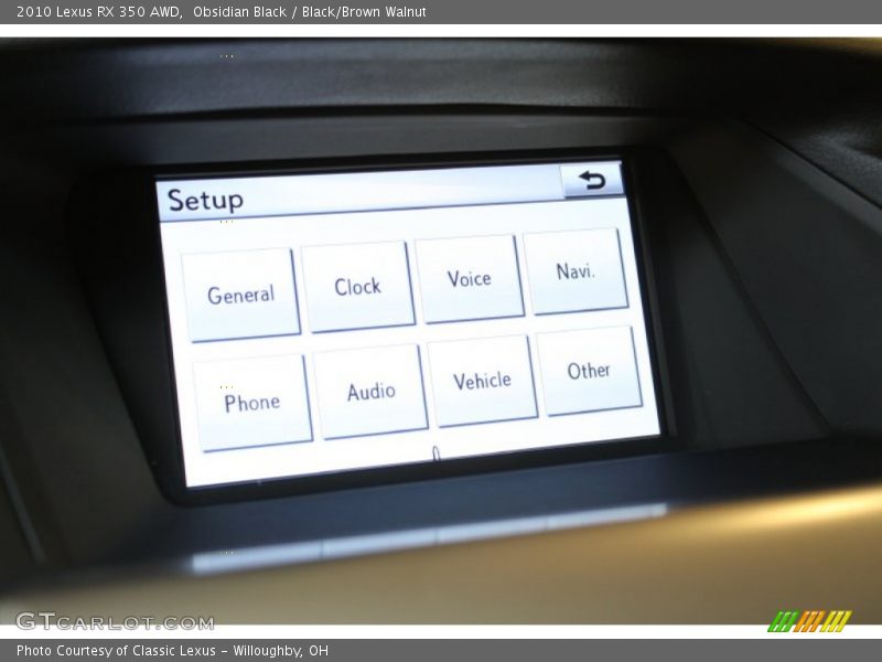 Obsidian Black / Black/Brown Walnut 2010 Lexus RX 350 AWD