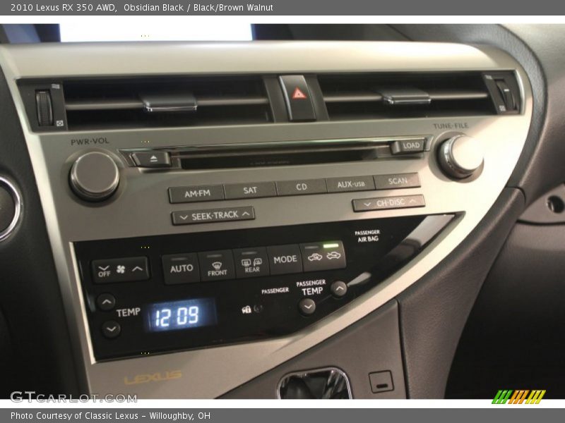 Obsidian Black / Black/Brown Walnut 2010 Lexus RX 350 AWD