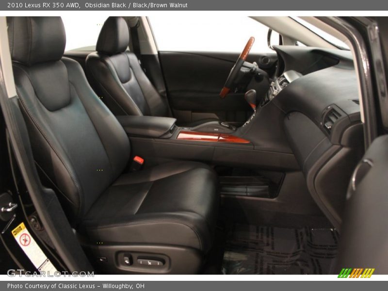 Obsidian Black / Black/Brown Walnut 2010 Lexus RX 350 AWD