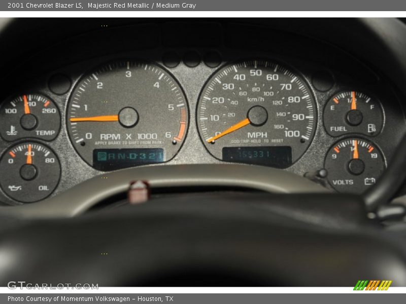 Majestic Red Metallic / Medium Gray 2001 Chevrolet Blazer LS