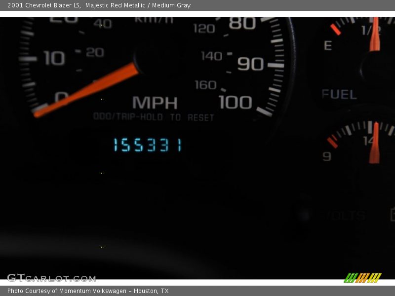 Majestic Red Metallic / Medium Gray 2001 Chevrolet Blazer LS