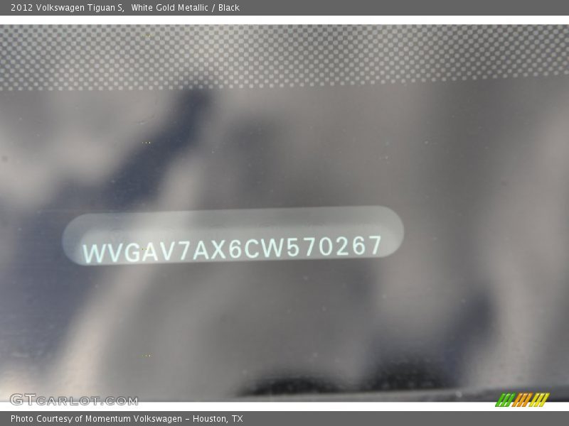 White Gold Metallic / Black 2012 Volkswagen Tiguan S
