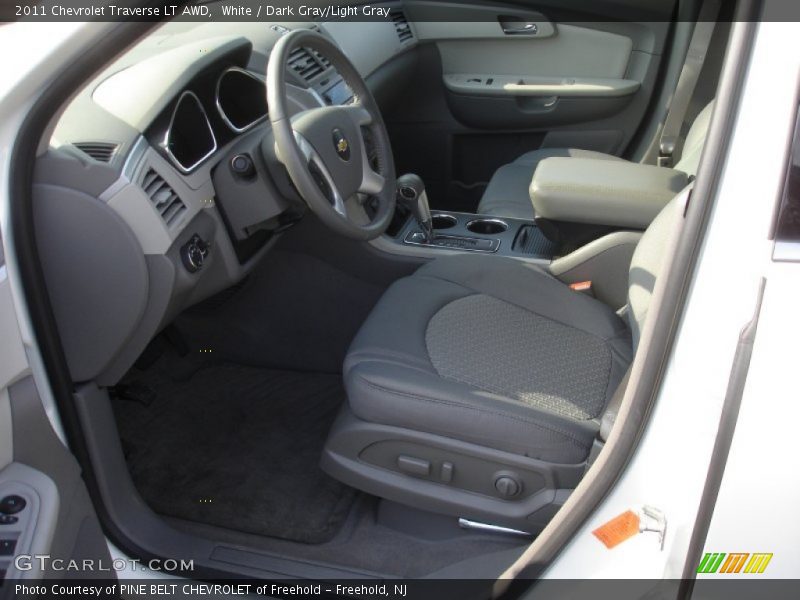 White / Dark Gray/Light Gray 2011 Chevrolet Traverse LT AWD