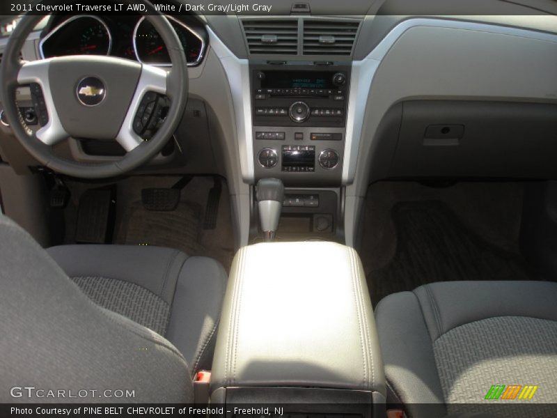 White / Dark Gray/Light Gray 2011 Chevrolet Traverse LT AWD