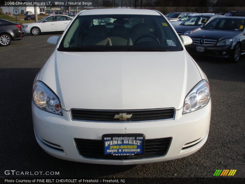 White / Neutral Beige 2008 Chevrolet Impala LT