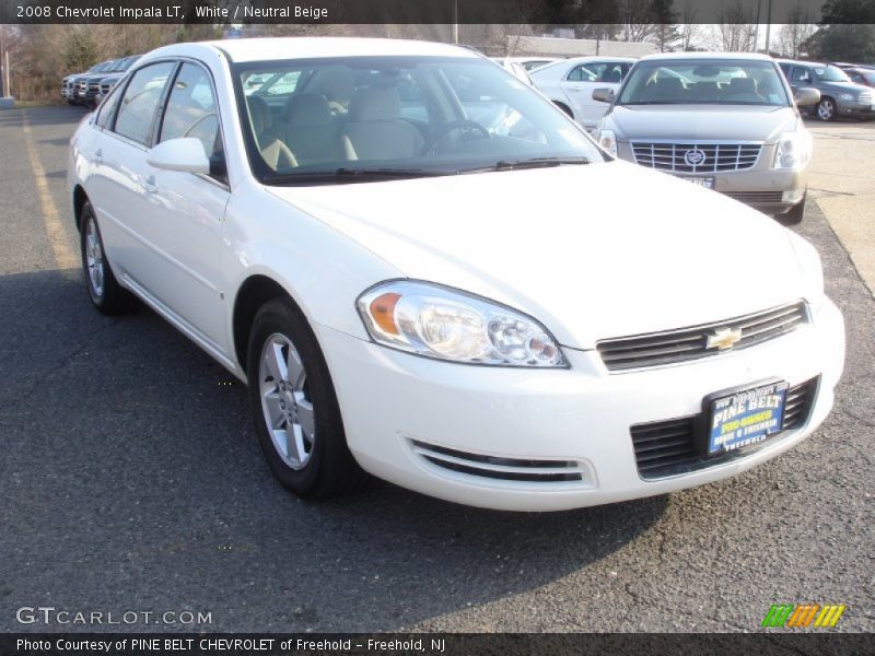 White / Neutral Beige 2008 Chevrolet Impala LT