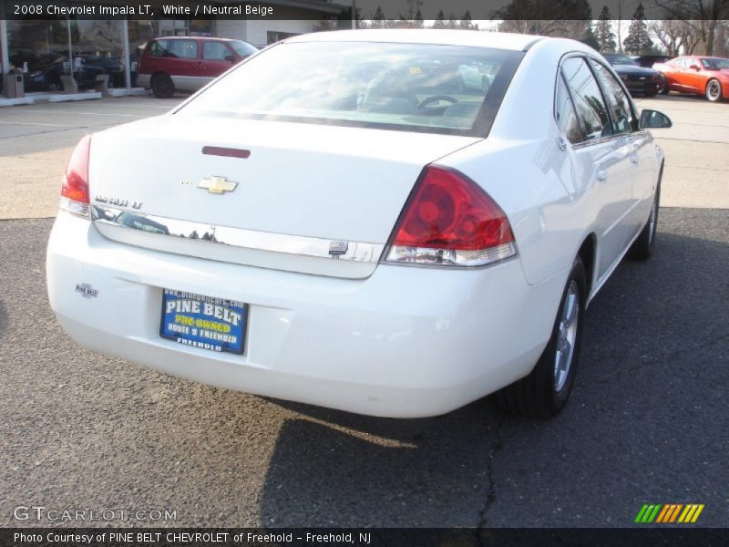 White / Neutral Beige 2008 Chevrolet Impala LT
