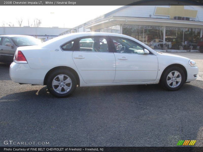 White / Neutral Beige 2008 Chevrolet Impala LT