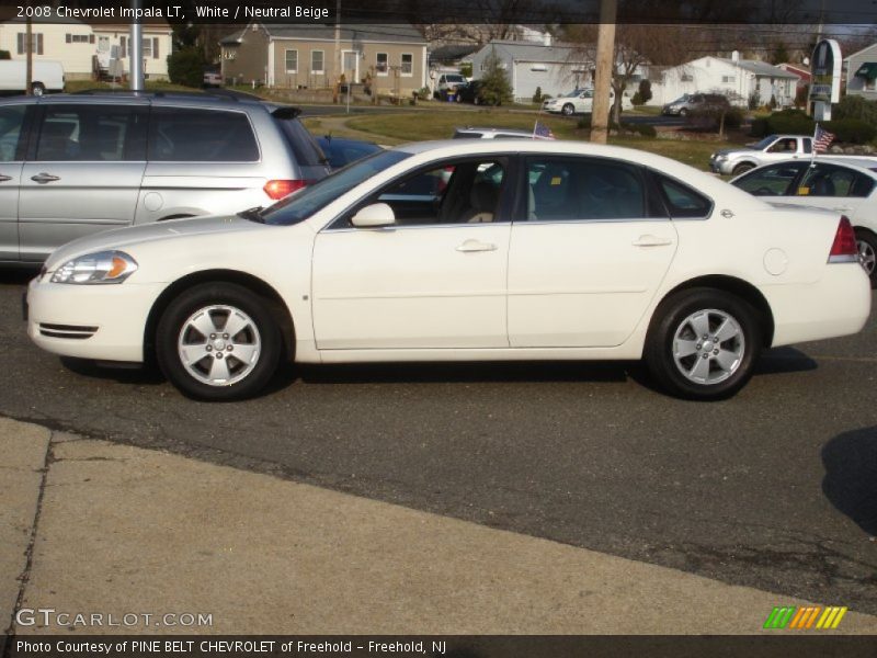 White / Neutral Beige 2008 Chevrolet Impala LT