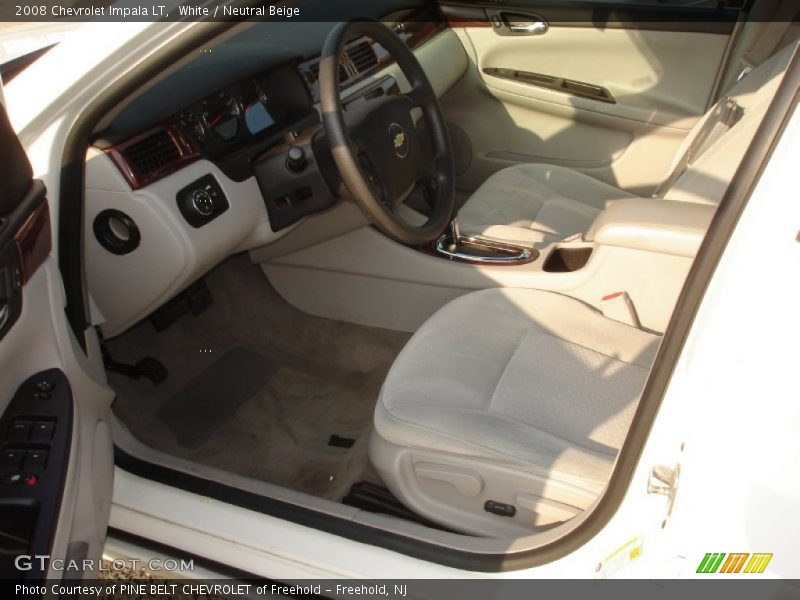 White / Neutral Beige 2008 Chevrolet Impala LT