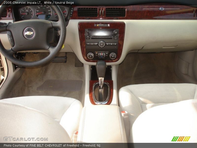 White / Neutral Beige 2008 Chevrolet Impala LT