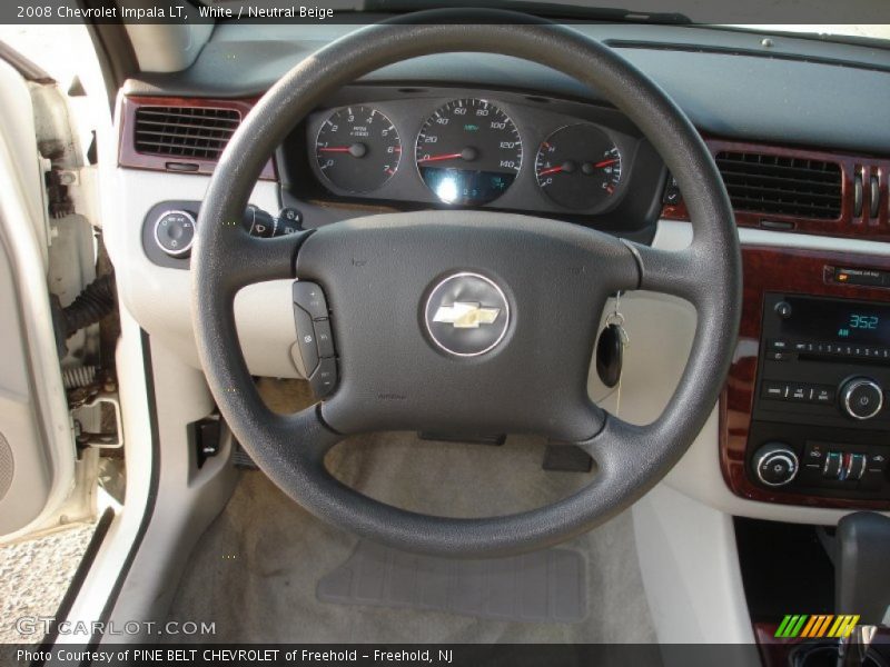 White / Neutral Beige 2008 Chevrolet Impala LT